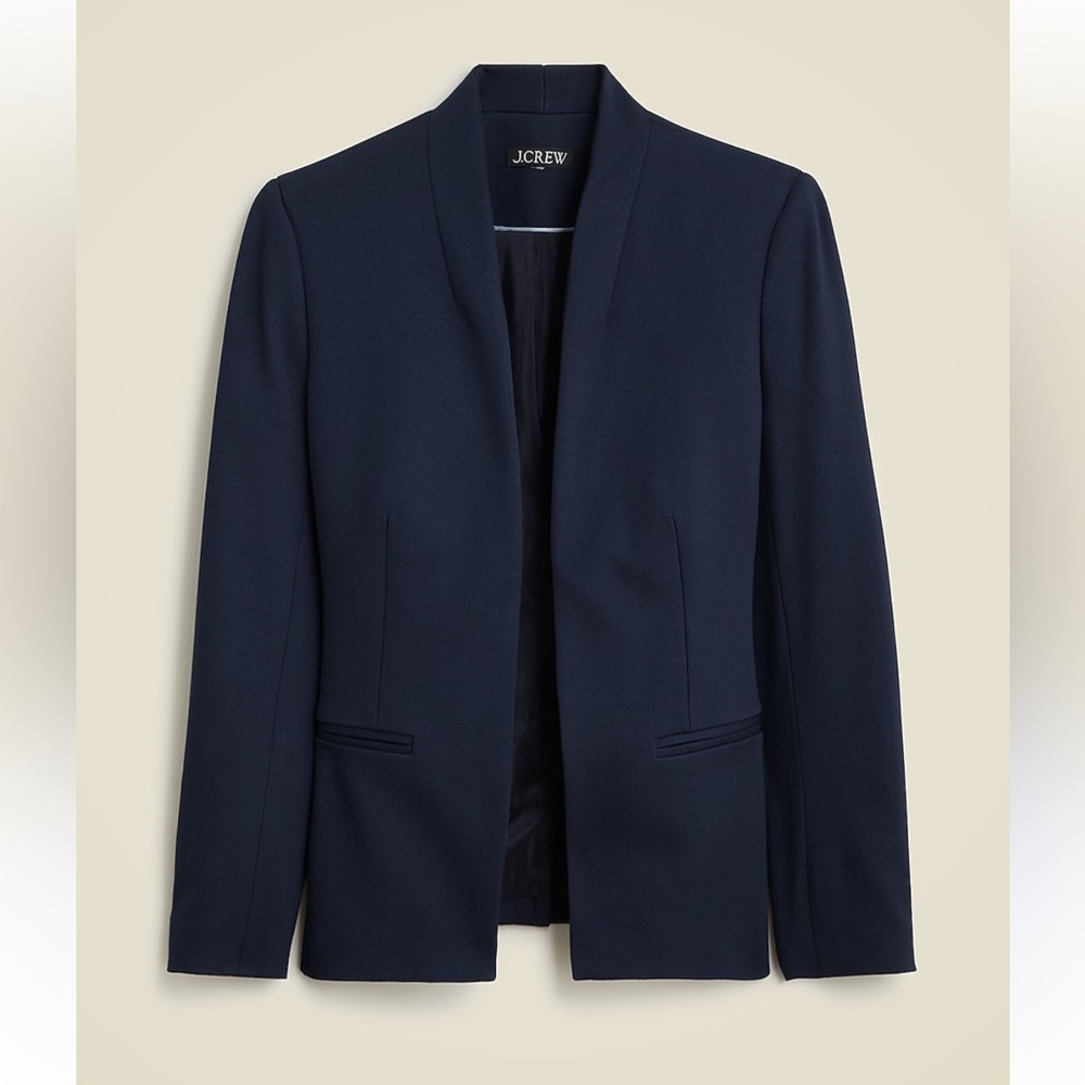 J. Crew Navy Going-out Blazer In Stretch Twill For Women